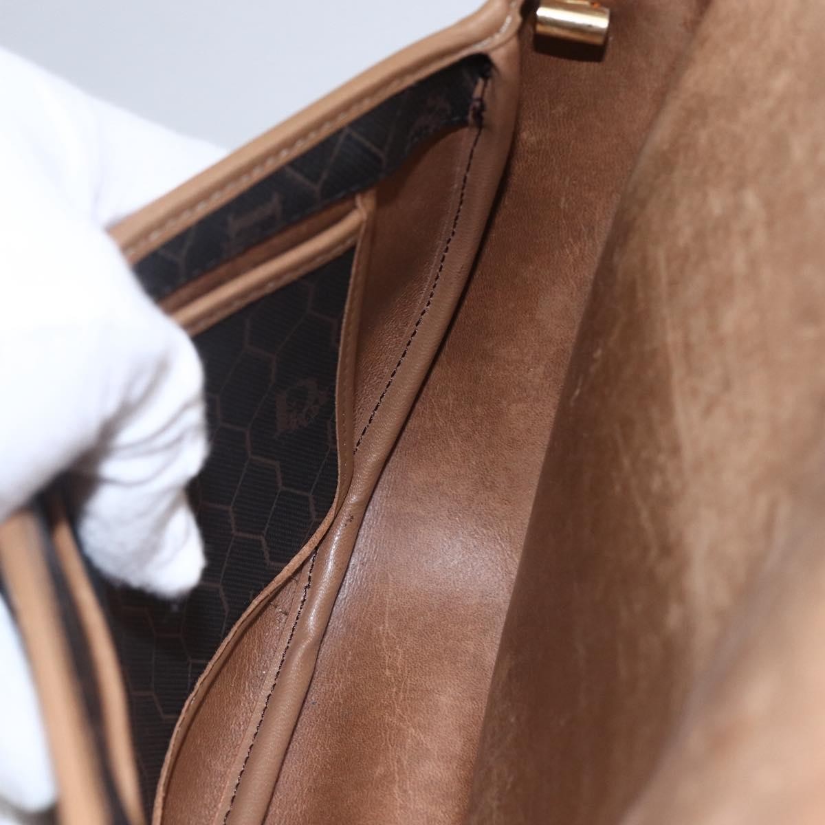 Christian Dior Vintage Honeycomb Flap Canvas And Leather Black Canvas Shoulder Bag Bag (Pre-Owned)