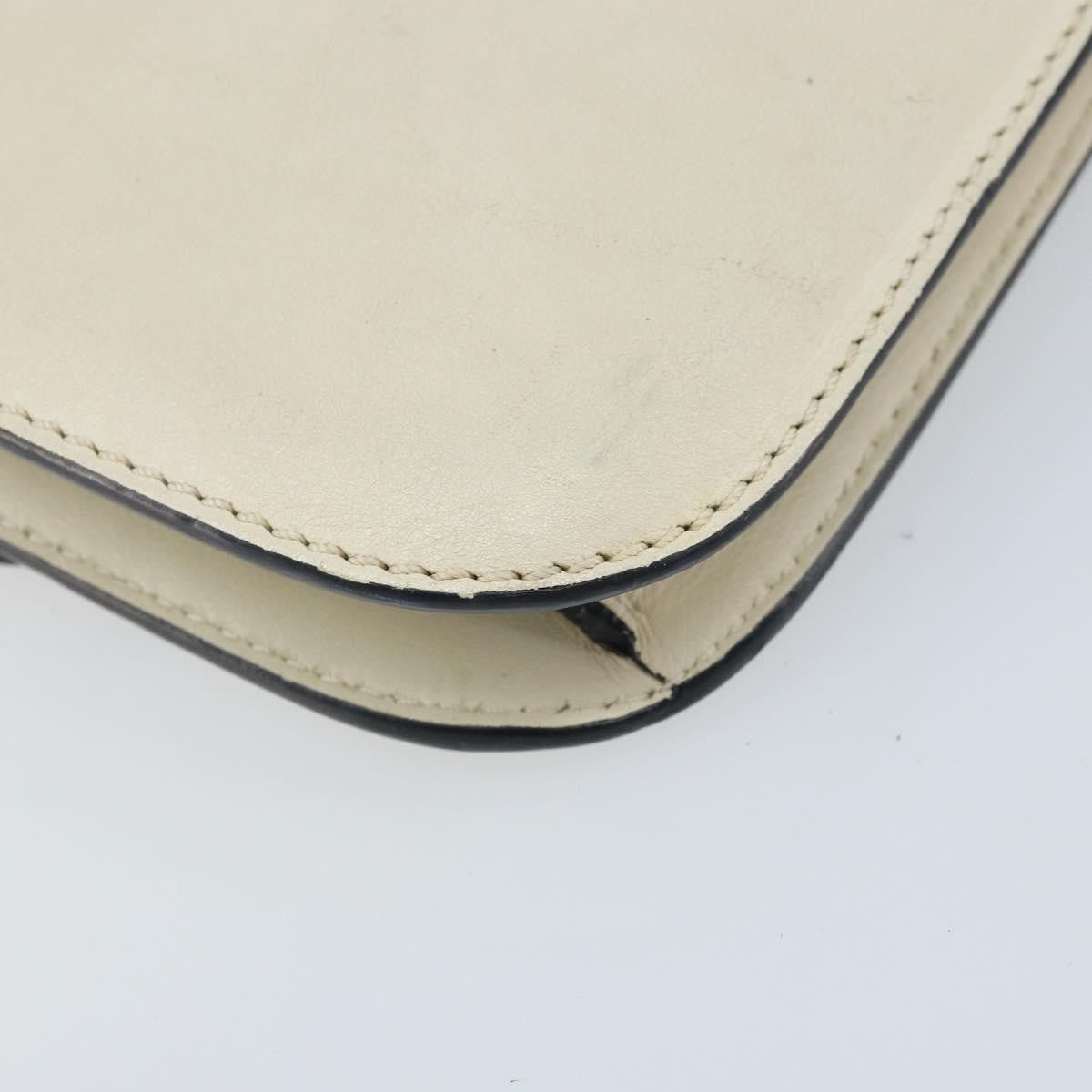 Valentino Garavani Glam Lock Leather White Leather Shoulder Bag Bag (Pre-Owned)