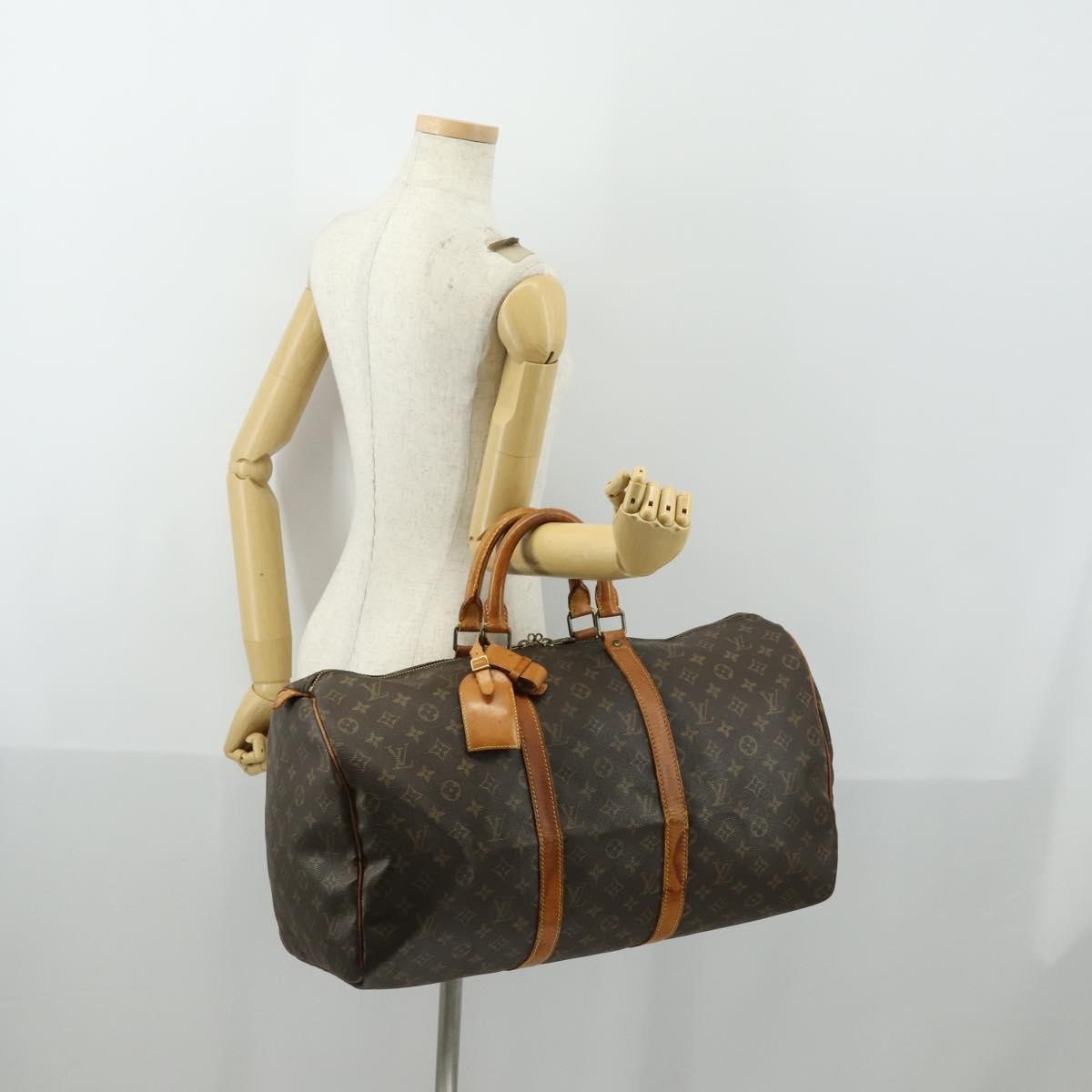 Louis Vuitton Keepall Monogram Canvas Brown Canvas Travel Bag Bag (Pre-Owned)