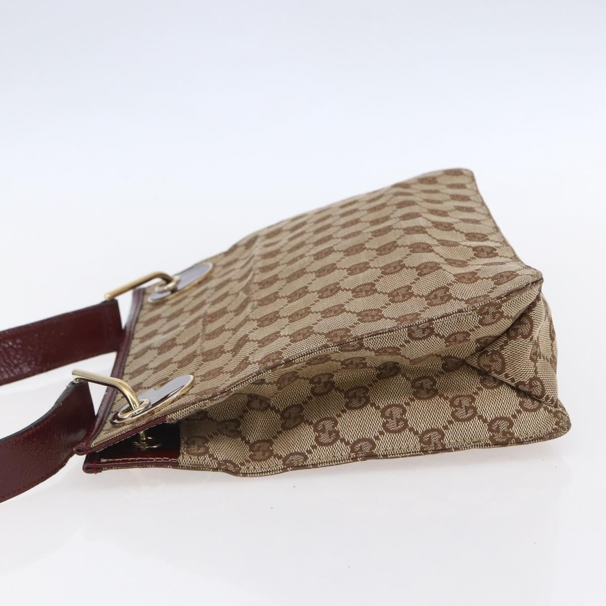 Gucci Eclipse Messenger Gg Canvas Beige Canvas Shoulder Bag Bag (Pre-Owned)