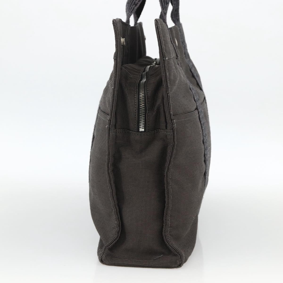 Hermes Fourre-Tout Herline Canvas Gray Canvas Tote Bag Bag (Pre-Owned)