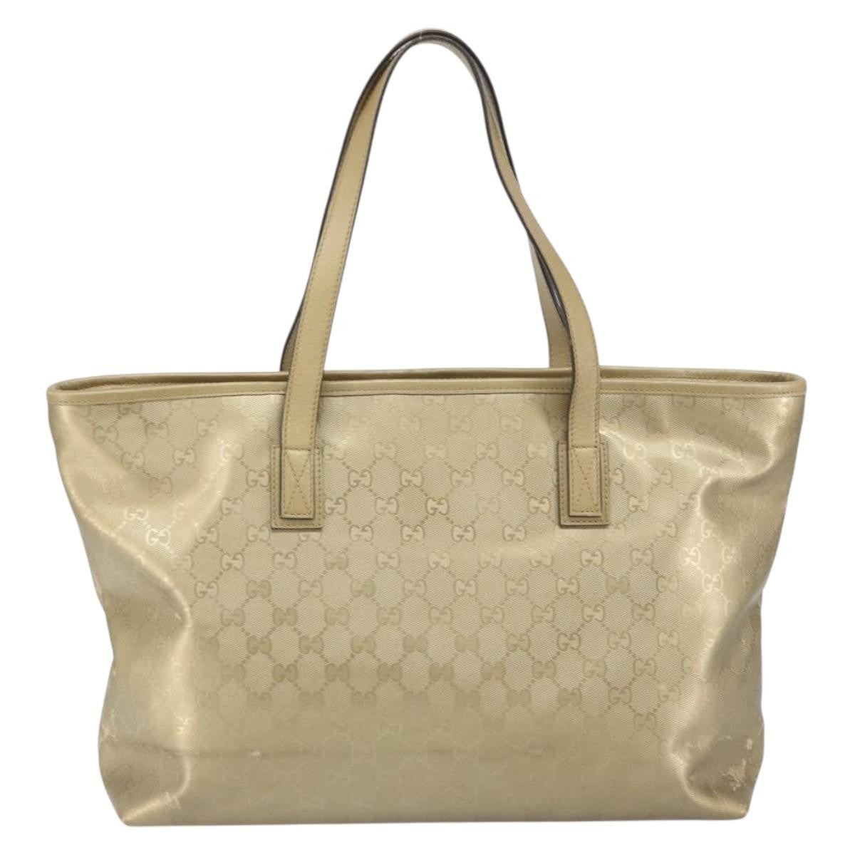 Gucci Plus Gg Imprime Gold Pvc Tote Bag Bag (Pre-Owned)