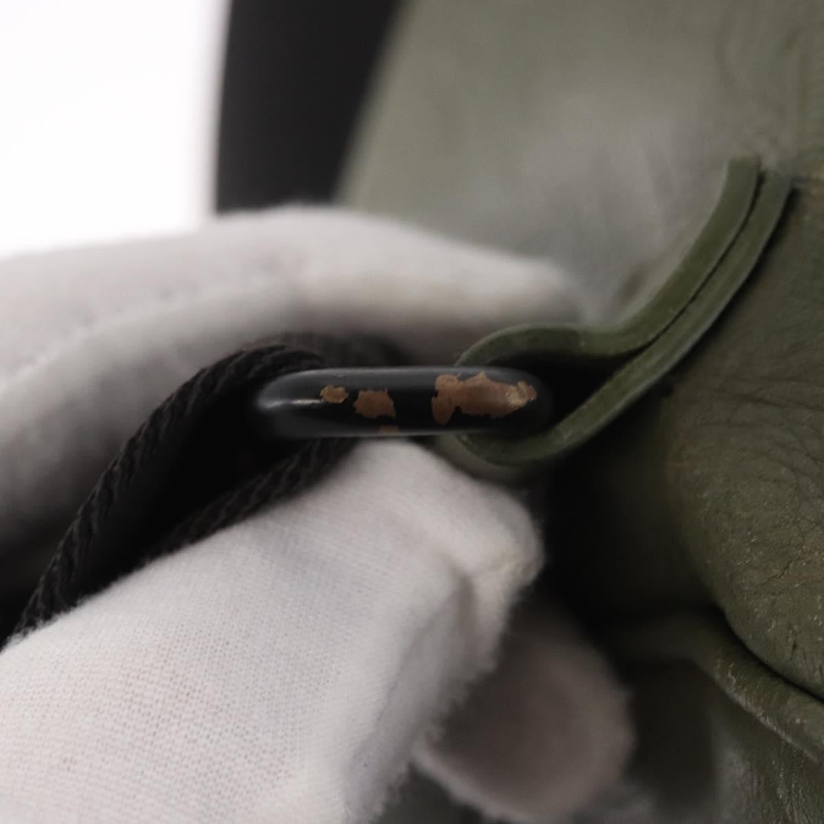 Louis Vuitton Chalk Sling Monogram Shadow Leather Green Canvas Shoulder Bag Bag (Pre-Owned)