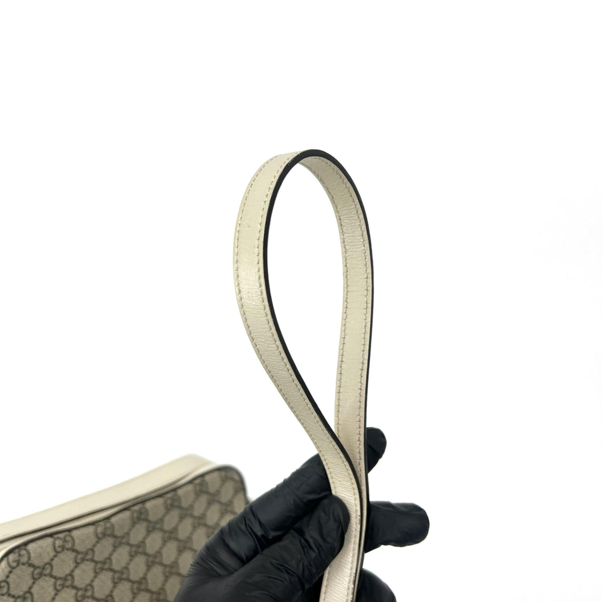 Gucci Horsebit 1955 Flap Pocket Camera Gg Coated Canvas And Leather Beige Canvas Shoulder Bag Bag (Pre-Owned)