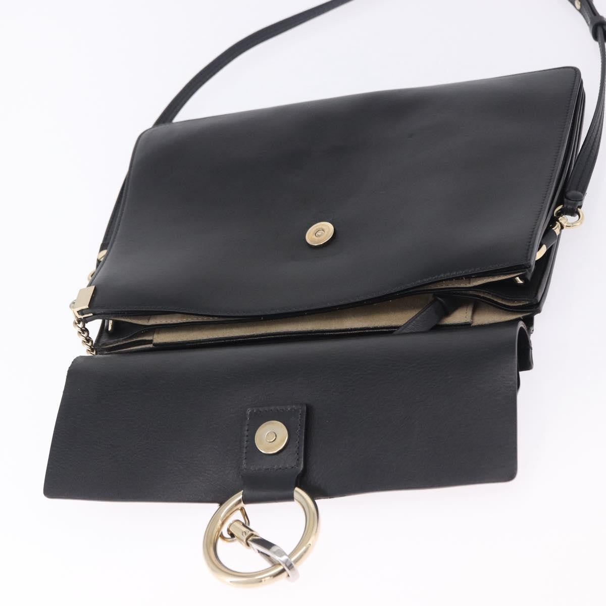 Chloe Faye Leather And Suede Black Suede Crossbody Bag Bag (Pre-Owned)