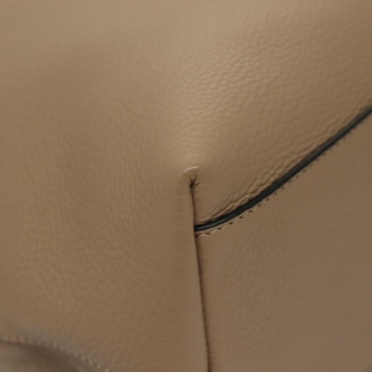 Versace La Medusa Tote Embossed Canvas Beige Leather Bag (Pre-Owned)