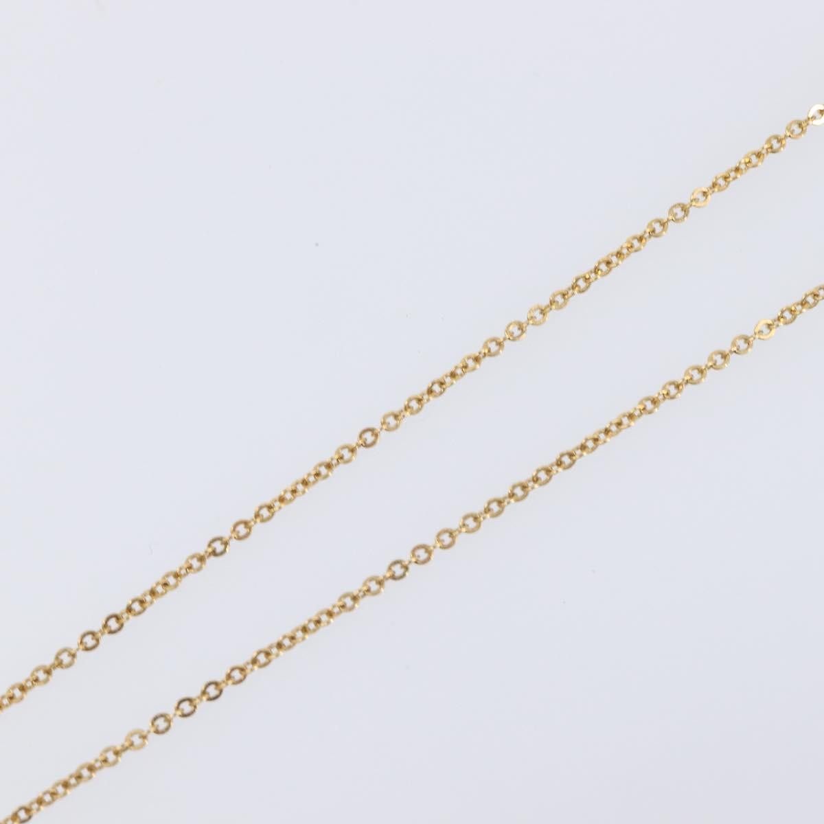 Christian Dior Logo Heart Pendant Metal Gold Metal Necklace Jewelry (Pre-Owned)