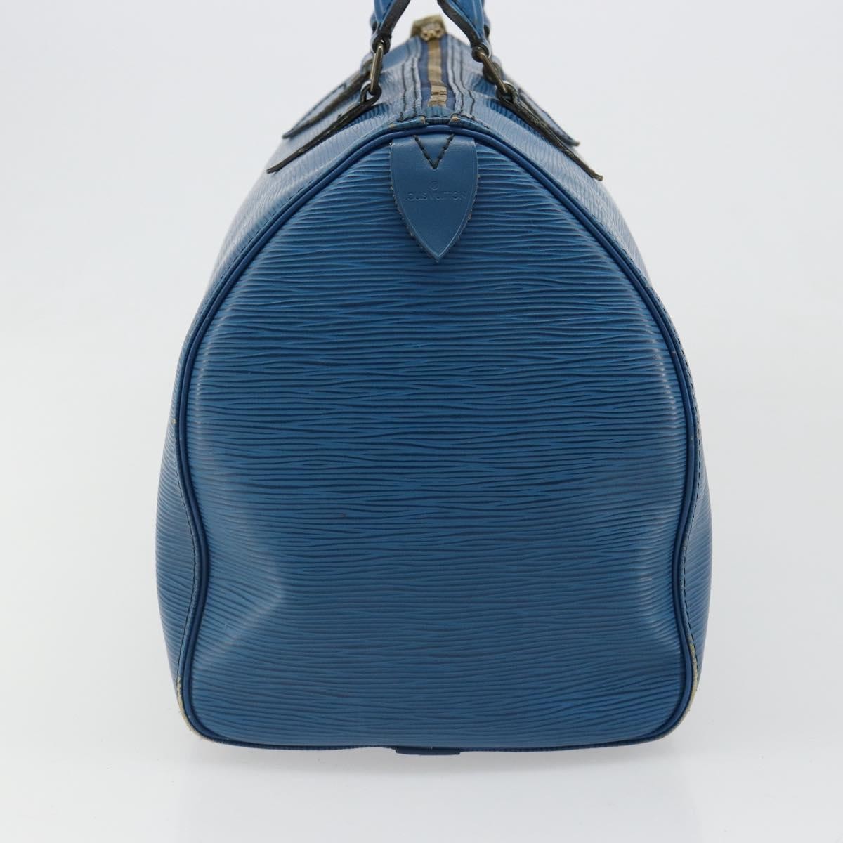 Louis Vuitton Speedy Epi Leather Blue Leather Handbag (Pre-Owned)