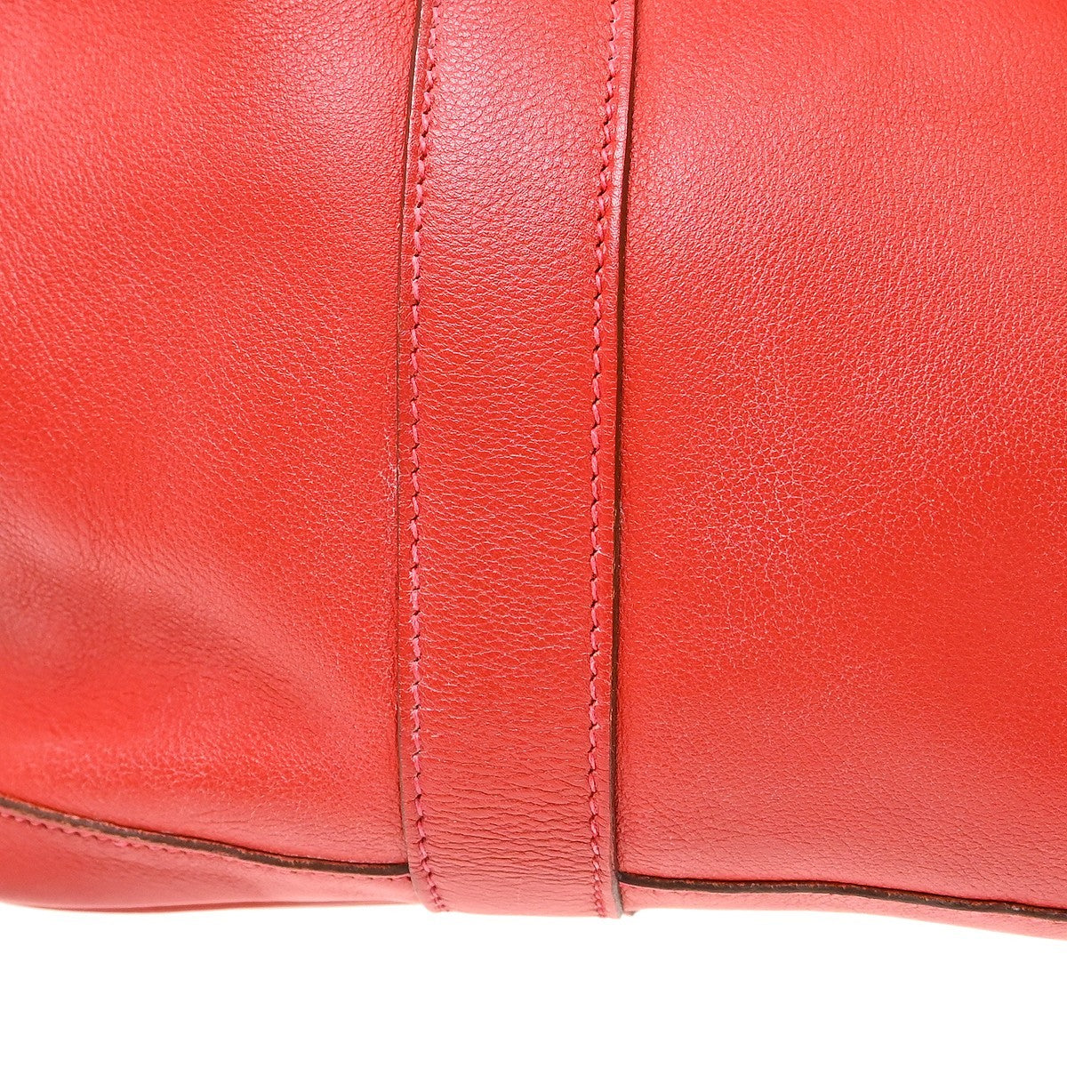Hermes Bolduc Twilly Garden Party Tote Leather Red Leather Tote Bag Bag (Pre-Owned)