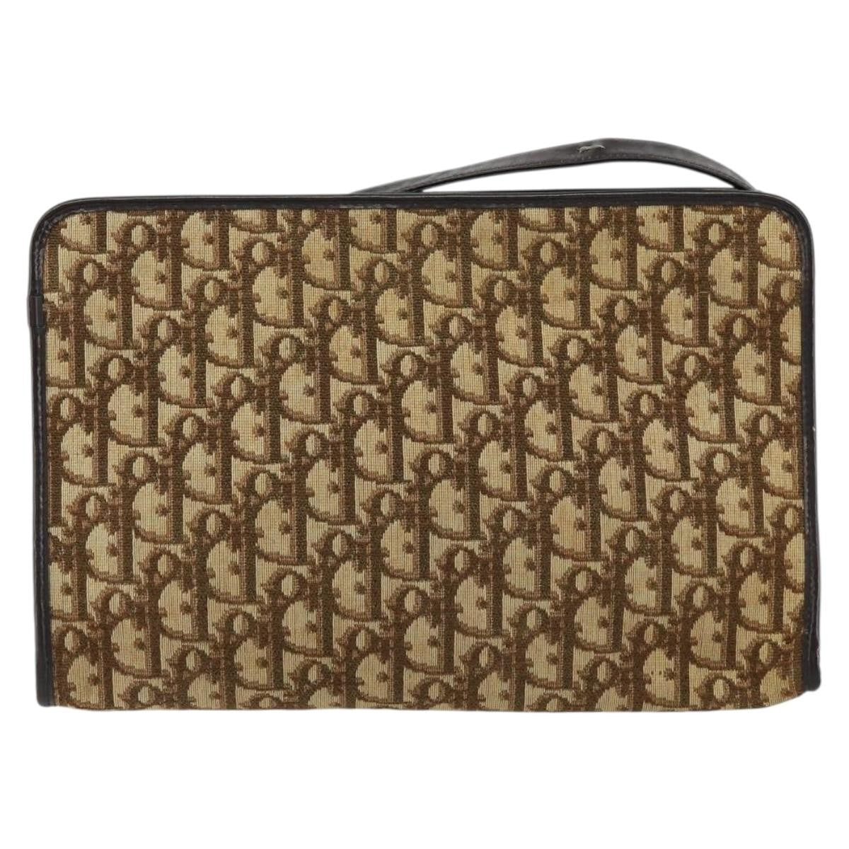 Christian Dior Trotter Shoulder Canvas Beige Canvas Shoulder Bag Bag (Pre-Owned)