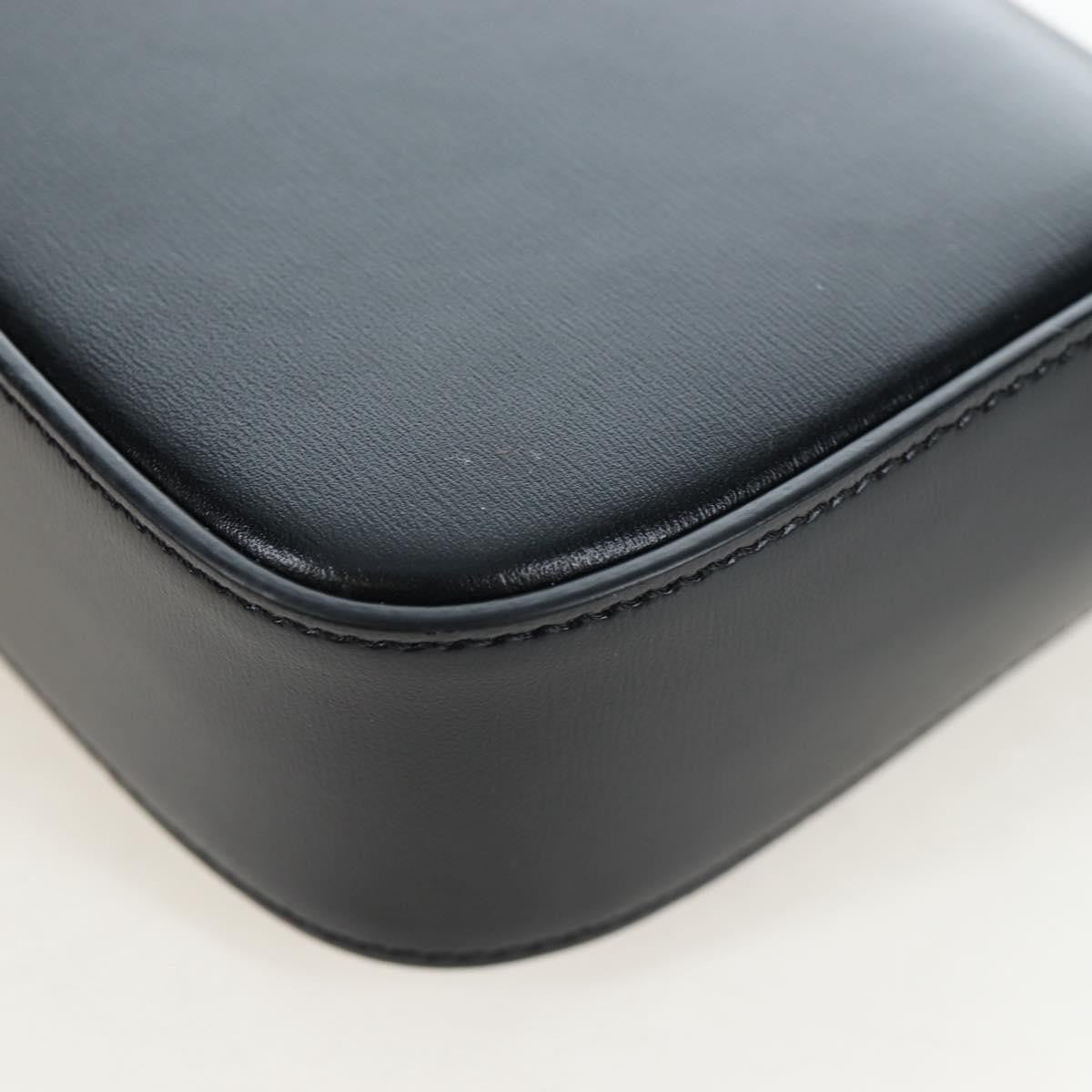 Celine Triomphe Smooth Calfskin Black Leather Shoulder Bag Bag (Pre-Owned)