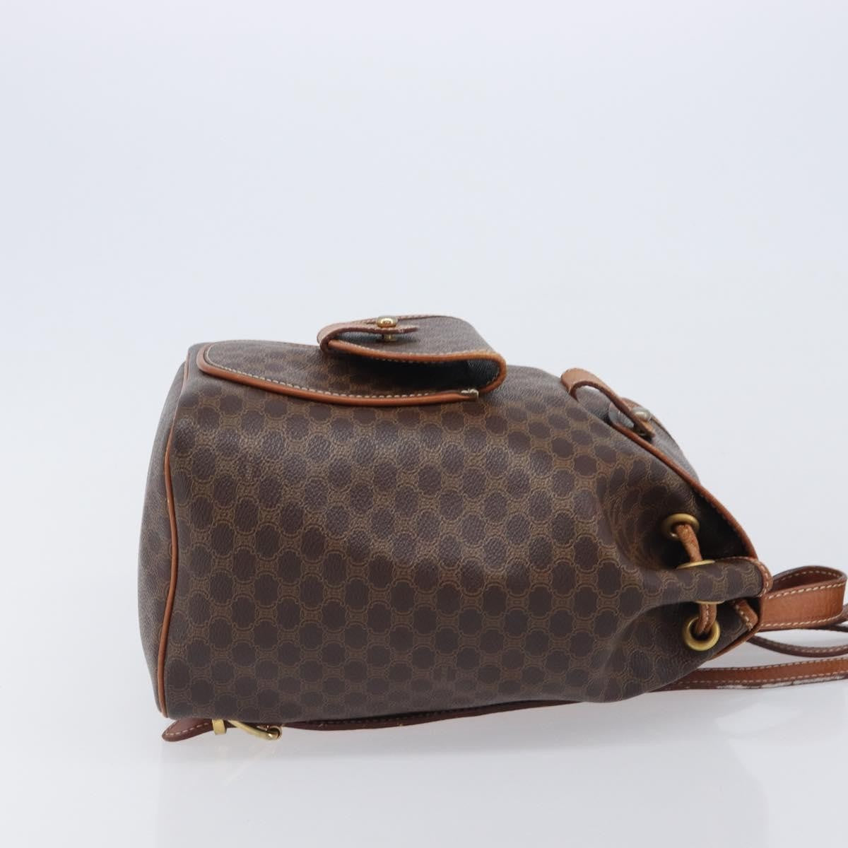 Celine Vintage Macadam Canvas Brown Canvas Backpack Bag (Pre-Owned)