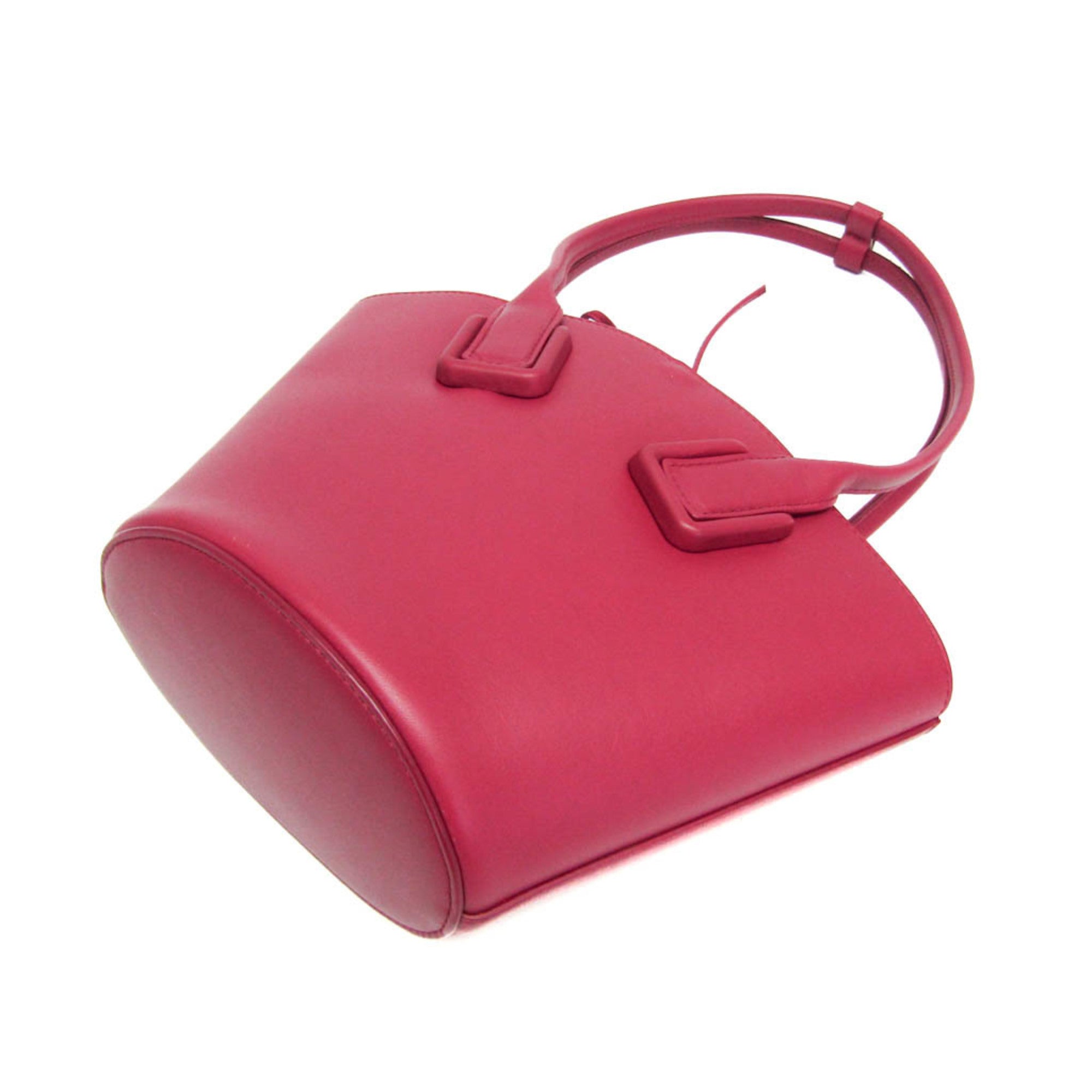 Bottega Veneta Basket Tote Leather Pink Leather Tote Bag Bag (Pre-Owned)