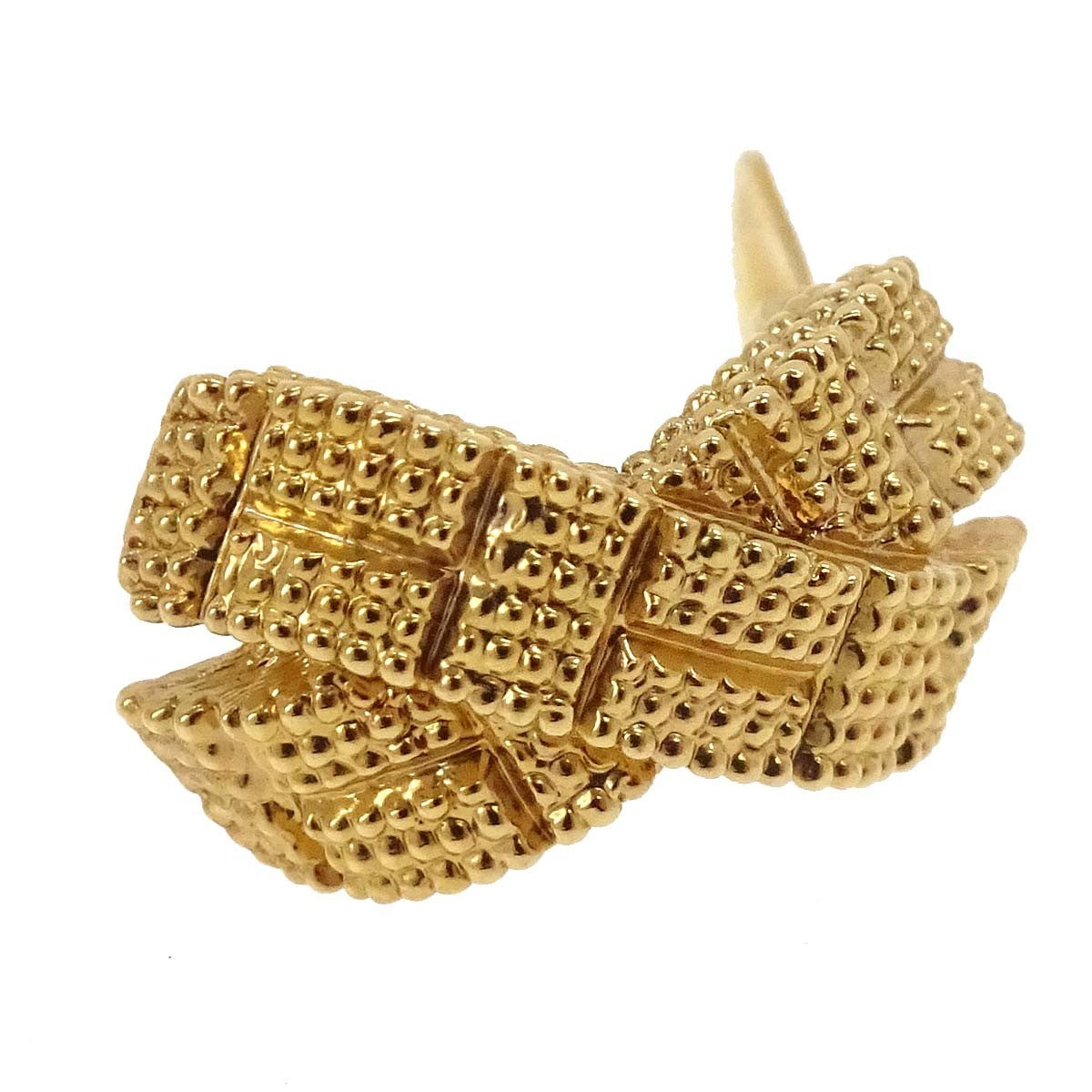 Christian Dior Vintage Clip-On Metal Gold Gold_Plated Earrings Jewelry (Pre-Owned)