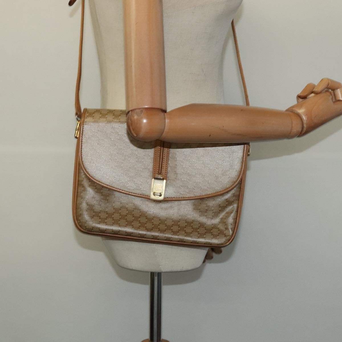 Celine Vintage Macadam Canvas Beige Canvas Backpack Bag (Pre-Owned)