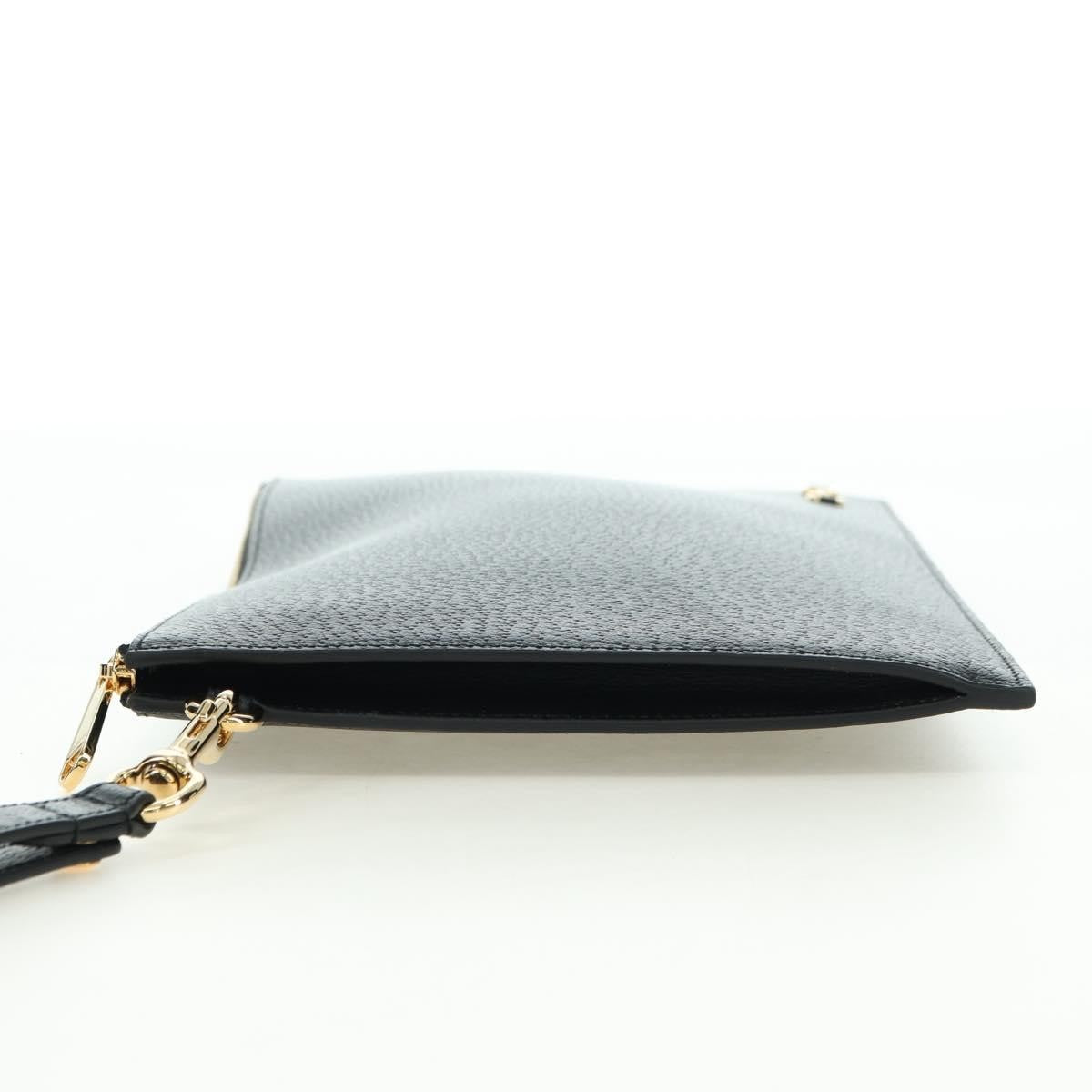 Gucci Horsebit 1955 Gg Canvas And Leather Black Leather Clutche & Pouche Bag (Pre-Owned)