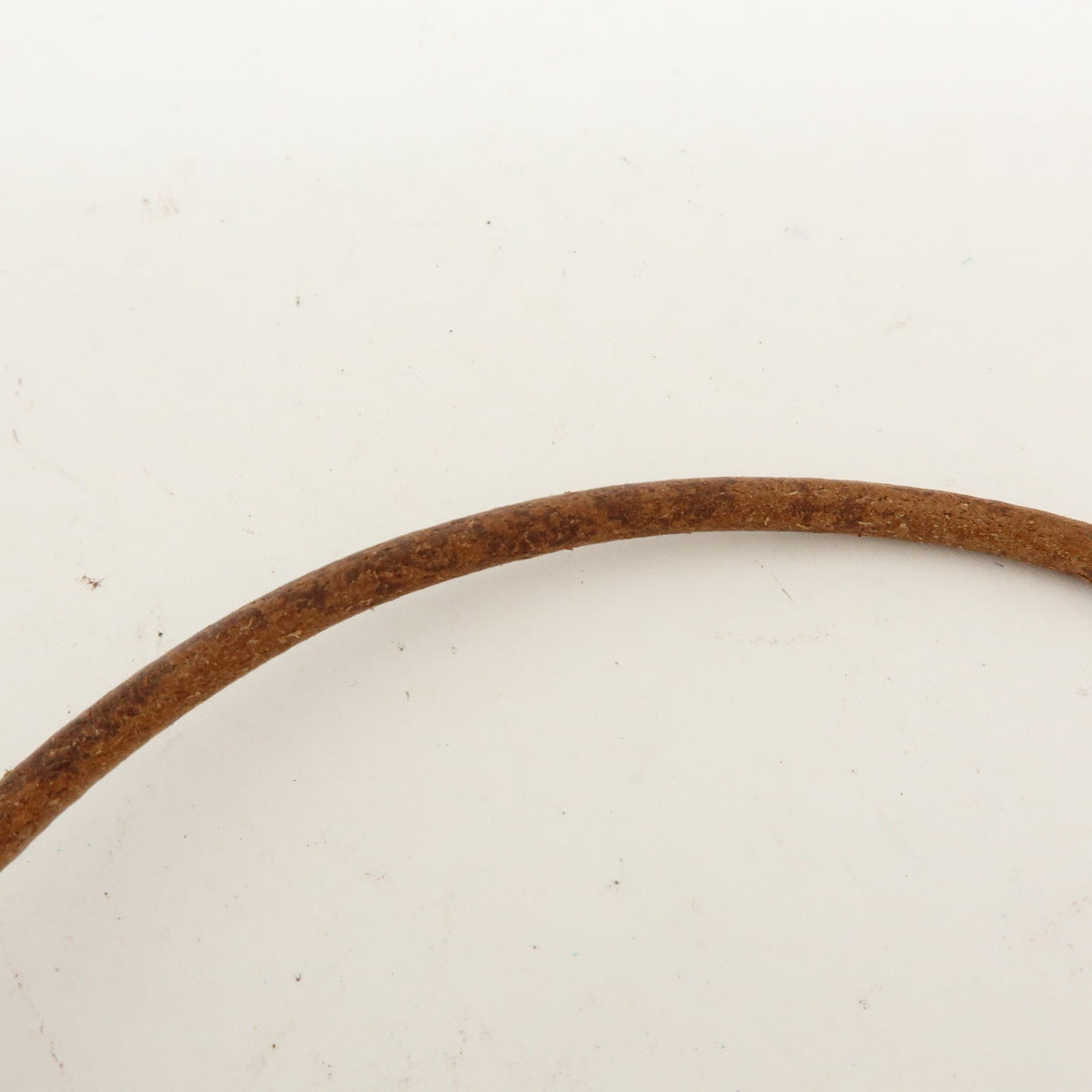 Hermes Jumbo Hook Choker Woven Leather And Metal Brown Leather Necklace Jewelry (Pre-Owned)