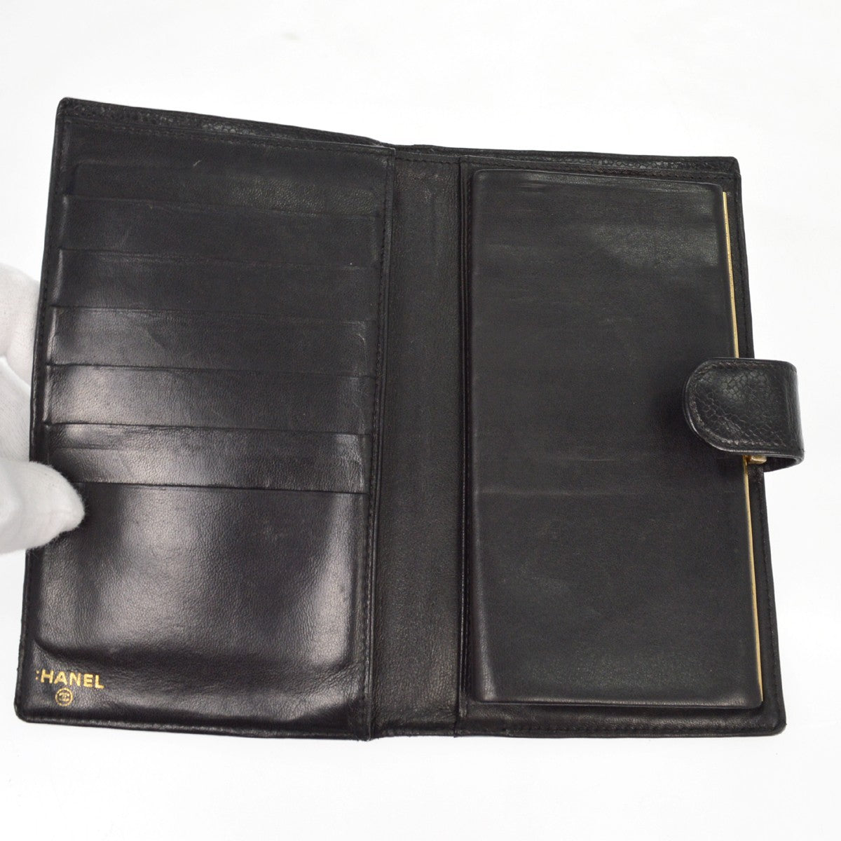 Chanel Timeless Cc French Caviar Black Leather Wallets Accessory (Pre-Owned)