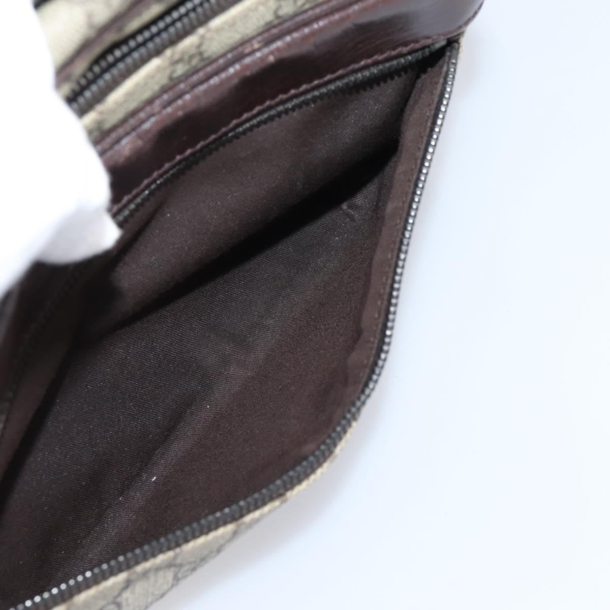 Gucci Front Zip Pocket Messenger Gg Coated Canvas Beige Canvas Shoulder Bag Bag (Pre-Owned)