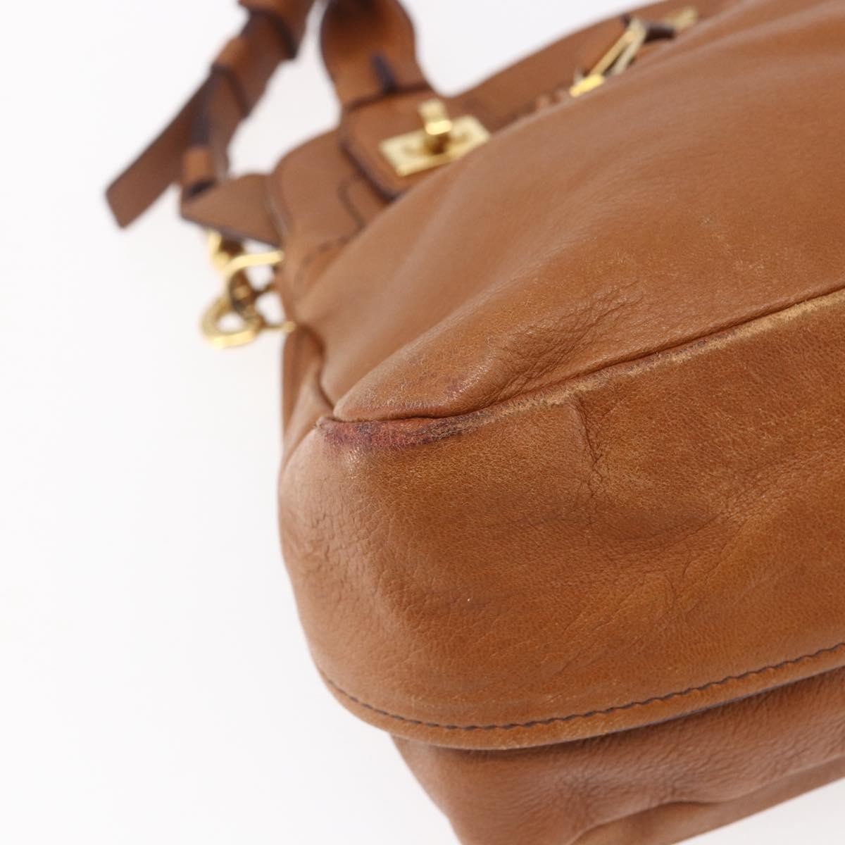 Chloe Margaret Leather Brown Leather Handbag (Pre-Owned)