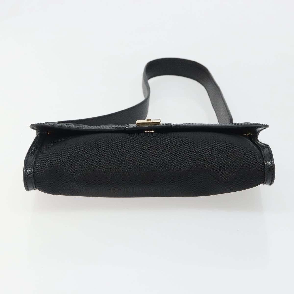 Salvatore Ferragamo Shoulder Bag Canvas Black Canvas Shoulder Bag Bag (Pre-Owned)
