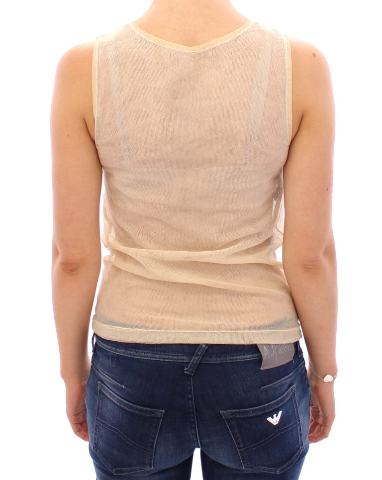Dolce & Gabbana Elegant Beige Tank Top Women's Blouse