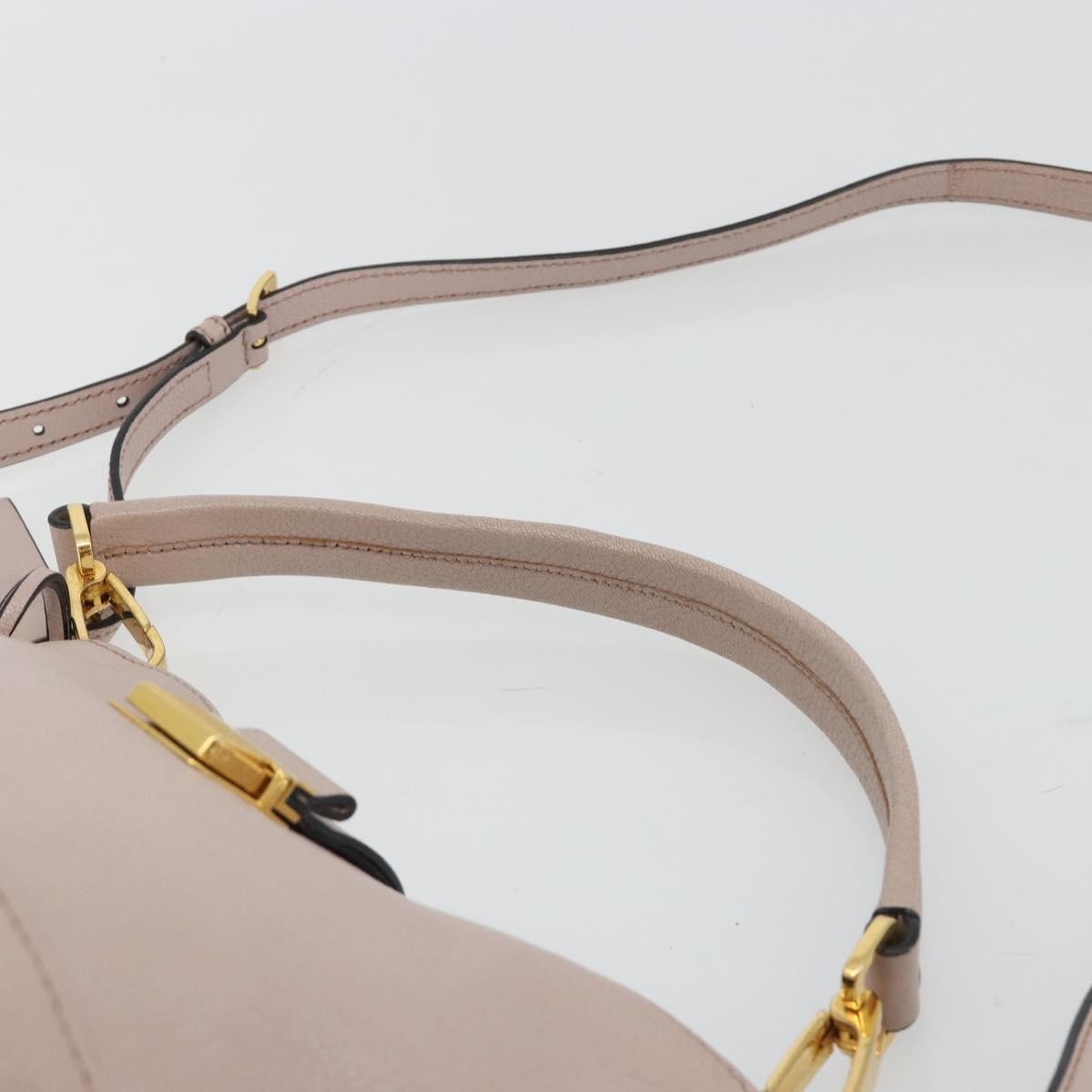 Miu Miu Madras Convertible Hobo Leather Pink Leather Shoulder Bag Bag (Pre-Owned)