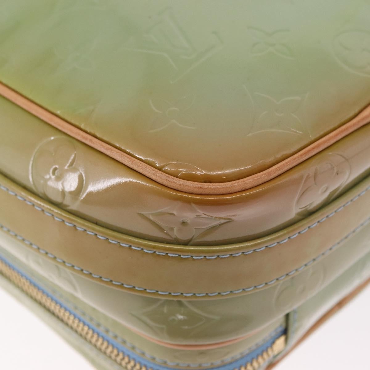 Louis Vuitton Wooster Monogram Vernis Green Patent_Leather Handbag (Pre-Owned)