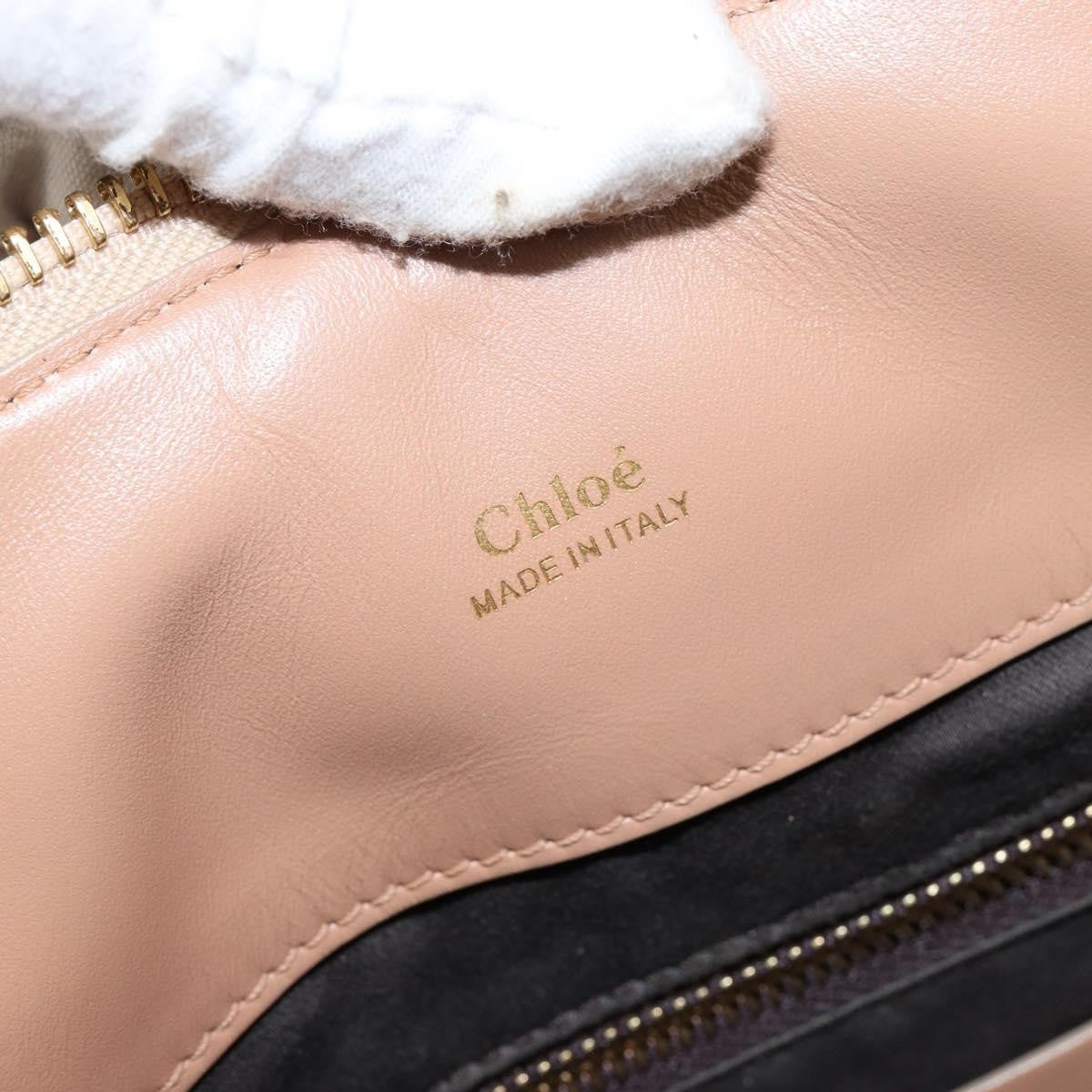 Chloe Bicolor Baylee Satchel Leather Orange Leather Handbag (Pre-Owned)
