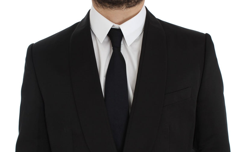 Dolce & Gabbana Exclusive Black Silk One Button Men's Blazer