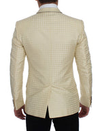 Dolce & Gabbana Sophisticated Beige Polka Dotted Blazer &amp; Men's Vest