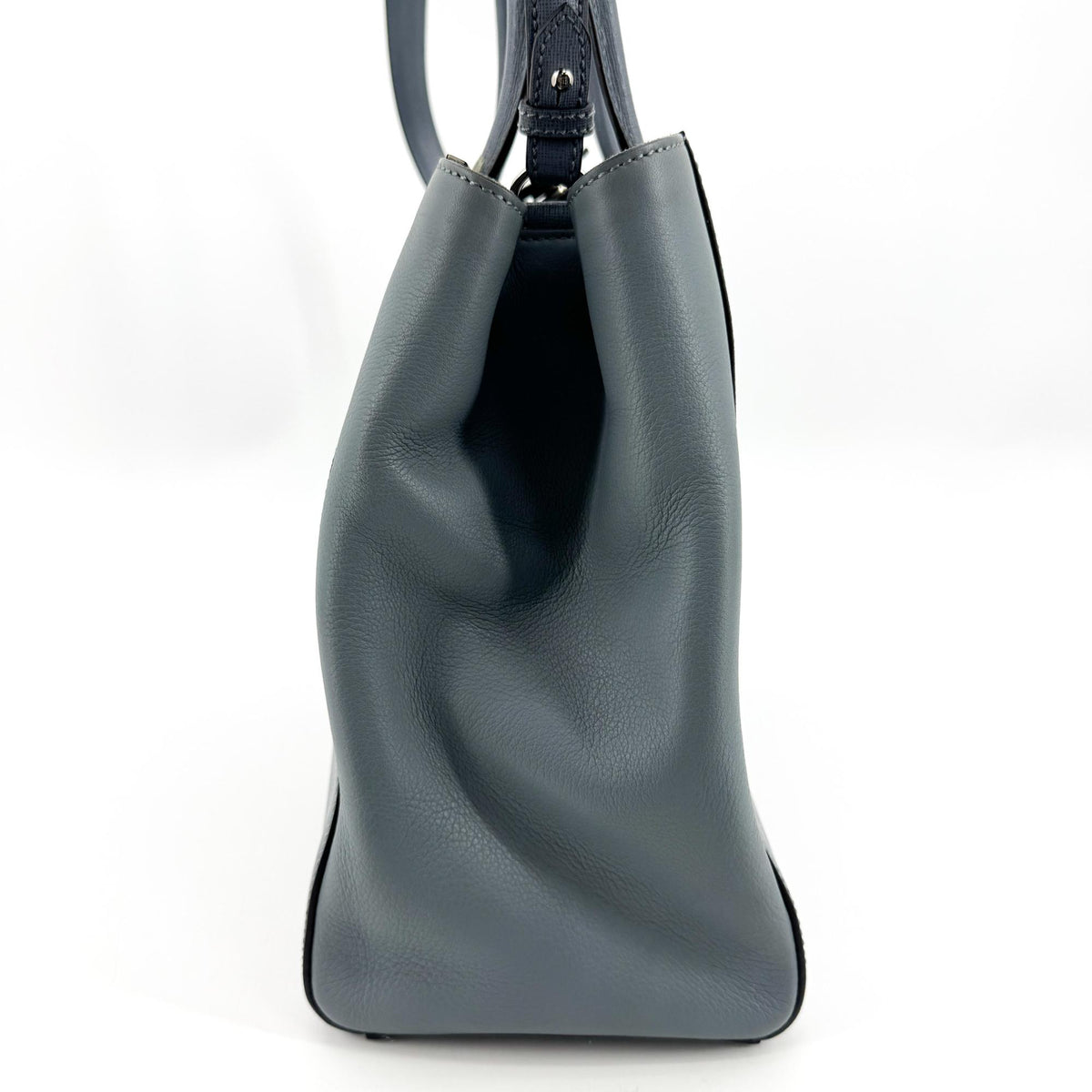 Fendi 2Jours Leather Blue Leather Handbag (Pre-Owned)