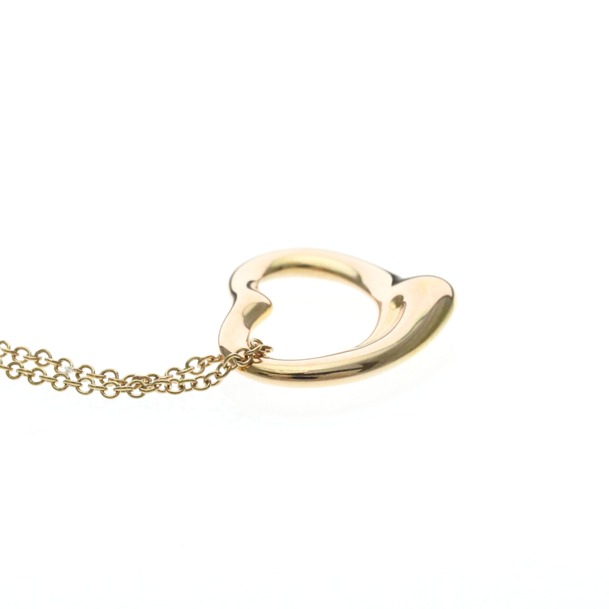 Tiffany & Co. Elsa Peretti Open Heart Pendant 18K Rose Gold Gold Pink_Gold Necklace Jewelry (Pre-Owned)