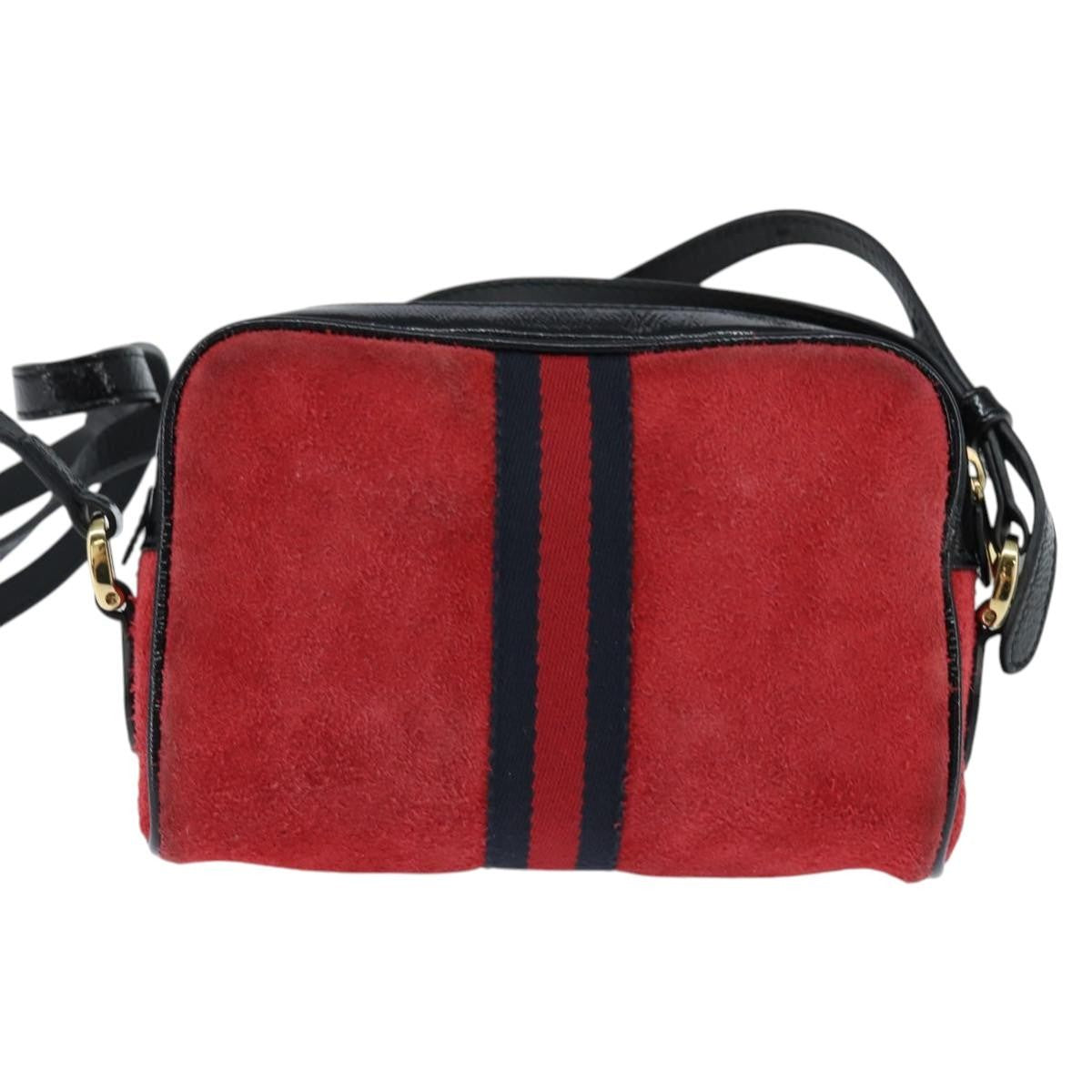 Gucci Ophidia Suede Red Suede Shoulder Bag Bag (Pre-Owned)