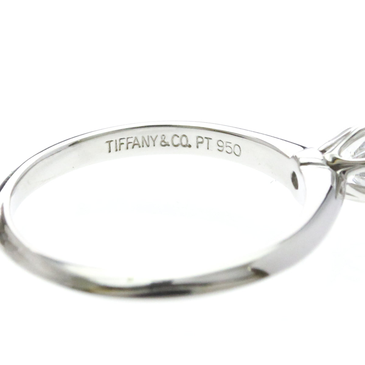 Tiffany & Co. Tiffany Setting Solitaire Platinum With Rbc Diamond G/Vvs2 Silver Platinum Ring Jewelry (Pre-Owned)