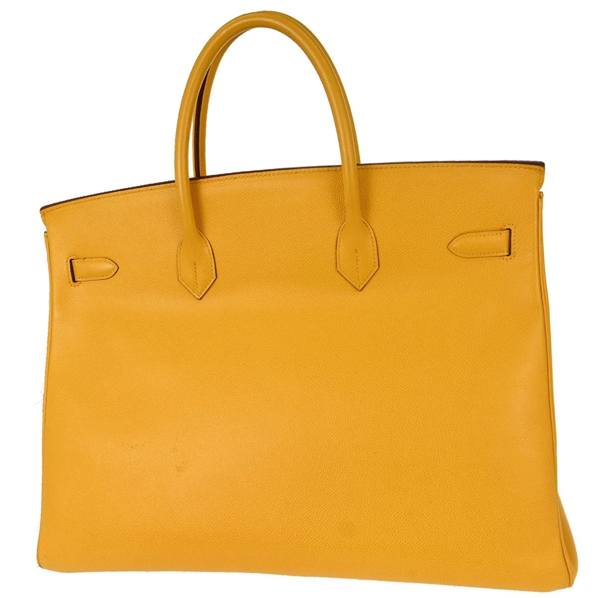 Hermes Birkin Yellow Courchevel With Gold Hardware Yellow Calfskin Handbag (Pre-Owned)