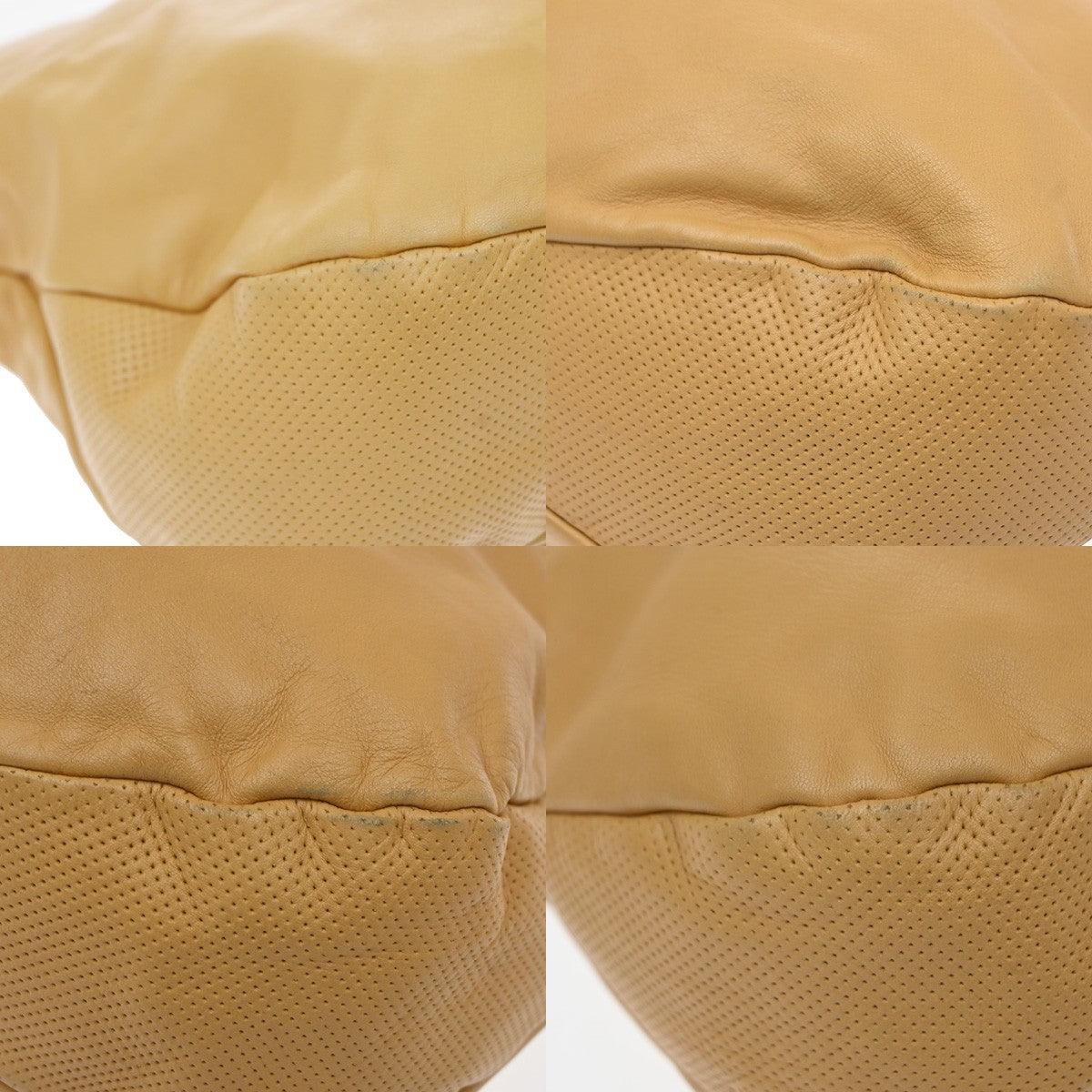 Loewe Vintage Knot Nappa Leather Hobo Bag Leather Beige Leather Handbag (Pre-Owned)
