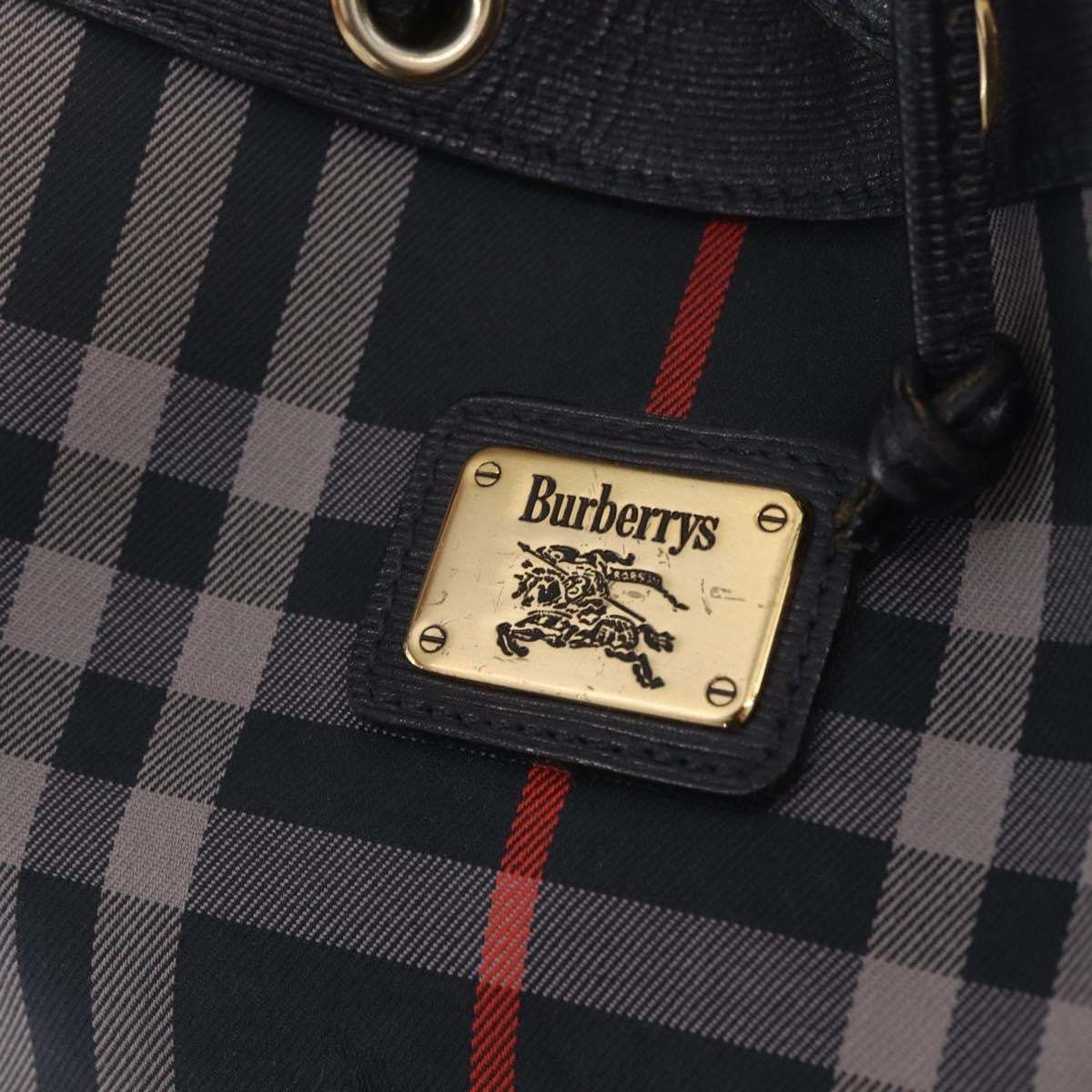 Burberry Nova Check Shoulder Bag Canvas Black Canvas Shoulder Bag Bag (Pre-Owned)