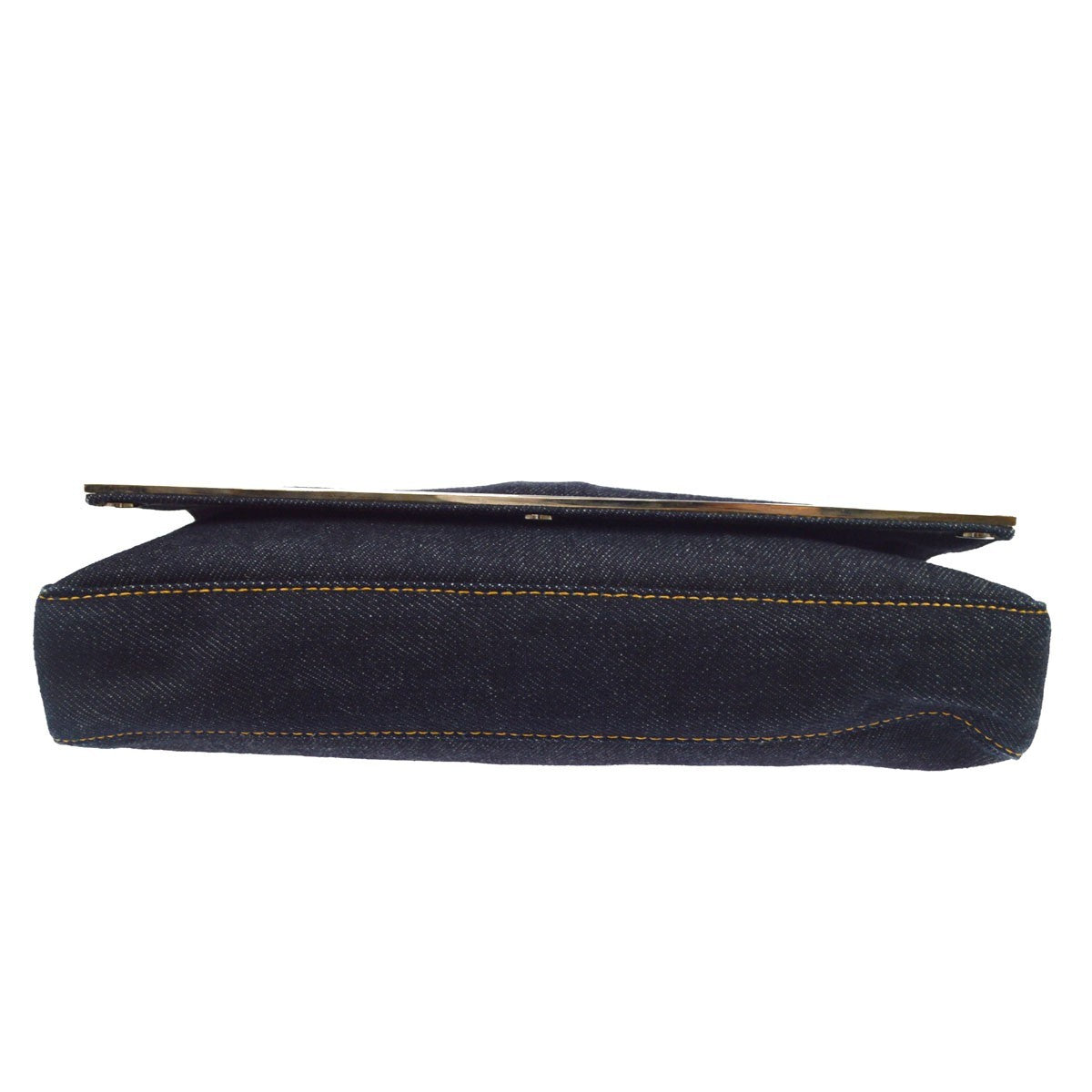 Fendi Convertible Baguette Denim Blue Denim_Jeans Handbag (Pre-Owned)