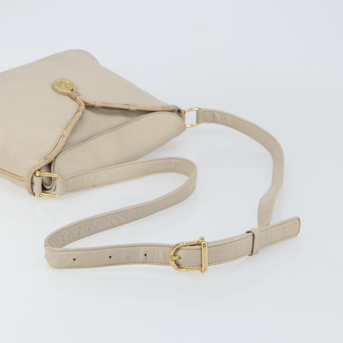 Celine Vintage Leather Beige Leather Shoulder Bag Bag (Pre-Owned)
