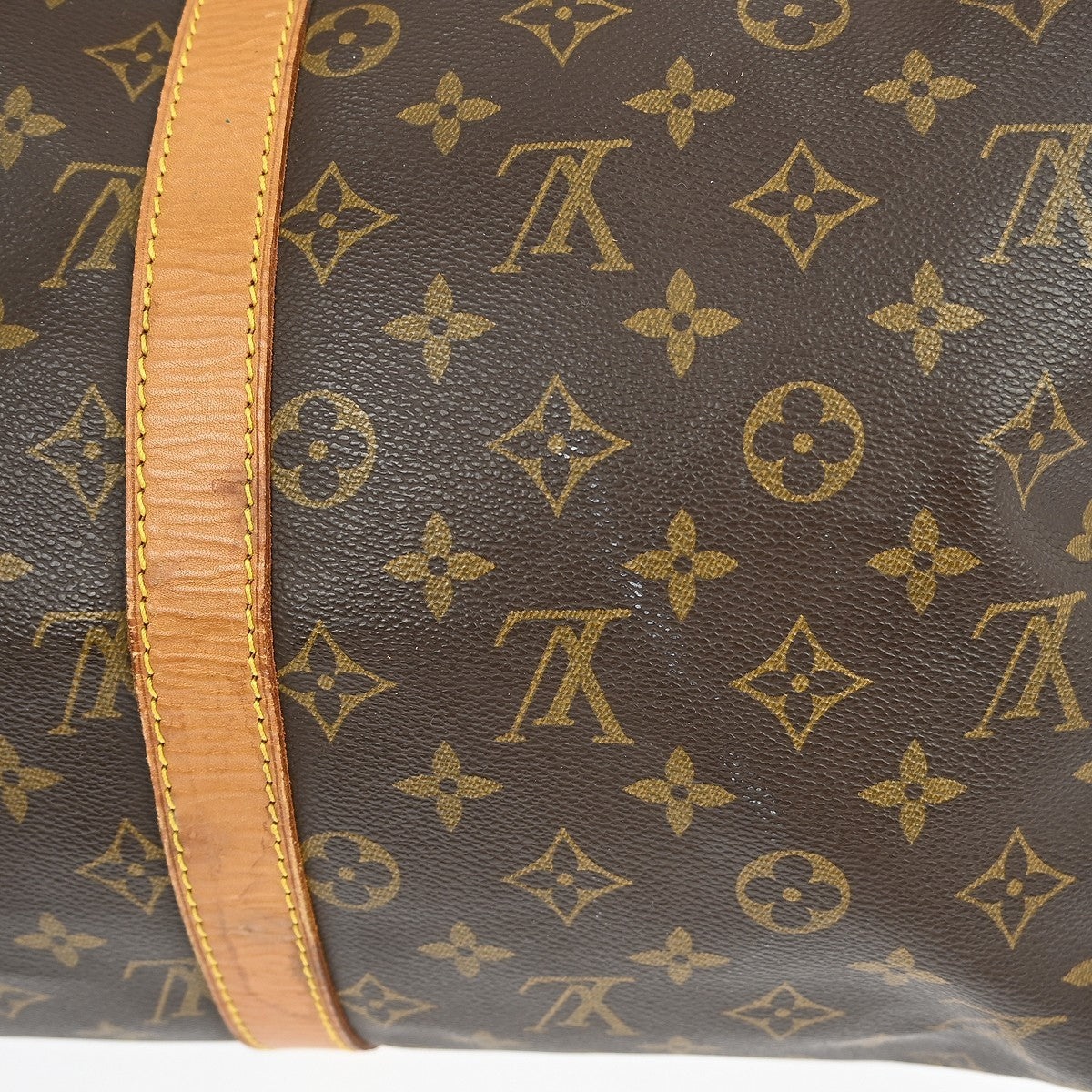 Louis Vuitton Keepall Monogram Brown Canvas Travel Bag Bag (Pre-Owned)