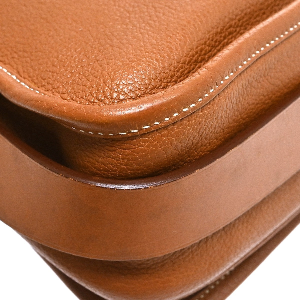 Hermes Barda Messenger Clemence Brown Leather Shoulder Bag Bag (Pre-Owned)