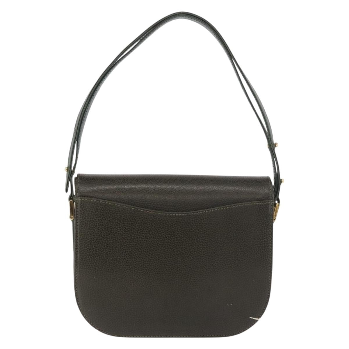 Bally Handbag Leather Green Leather Handbag (Pre-Owned)
