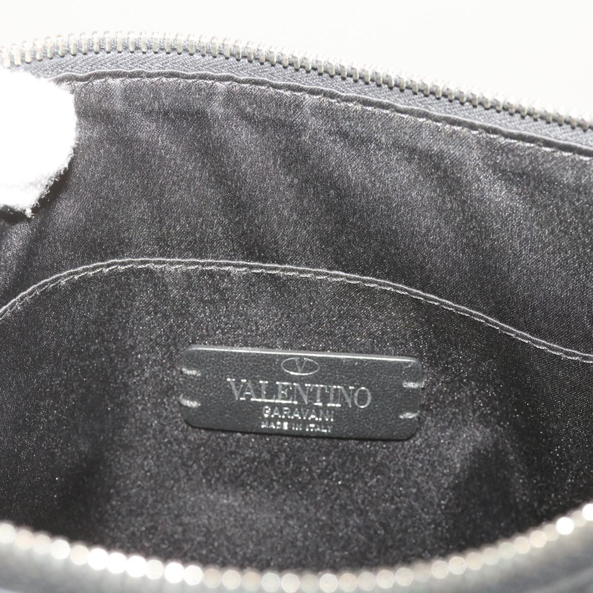 Valentino Garavani Vltn Wristlet Clutch Printed Leather Black Leather Clutche & Pouche Bag (Pre-Owned)
