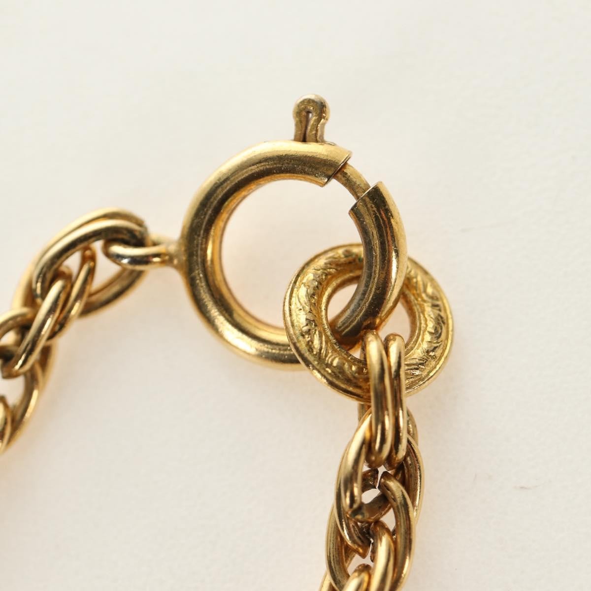 Chanel Cc Pendant Metal With Crystals Gold Metal Necklace Jewelry (Pre-Owned)