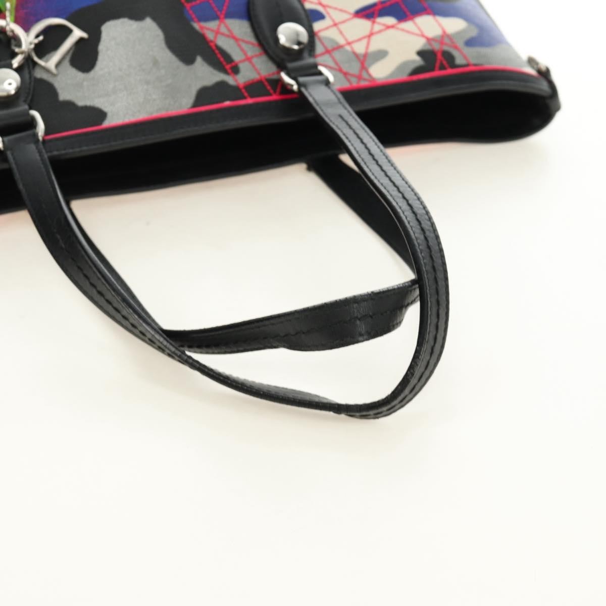 Christian Dior Open Limited Edition Anselm Reyle Camouflage Canvas Multicolour Canvas Tote Bag Bag (Pre-Owned)
