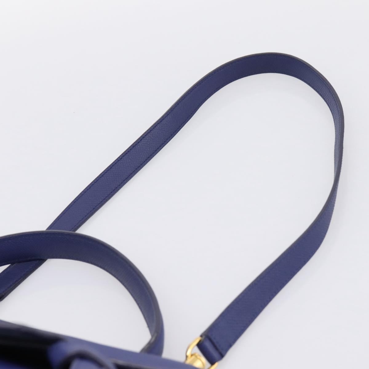 Celine Belt Leather Blue Leather Handbag (Pre-Owned)