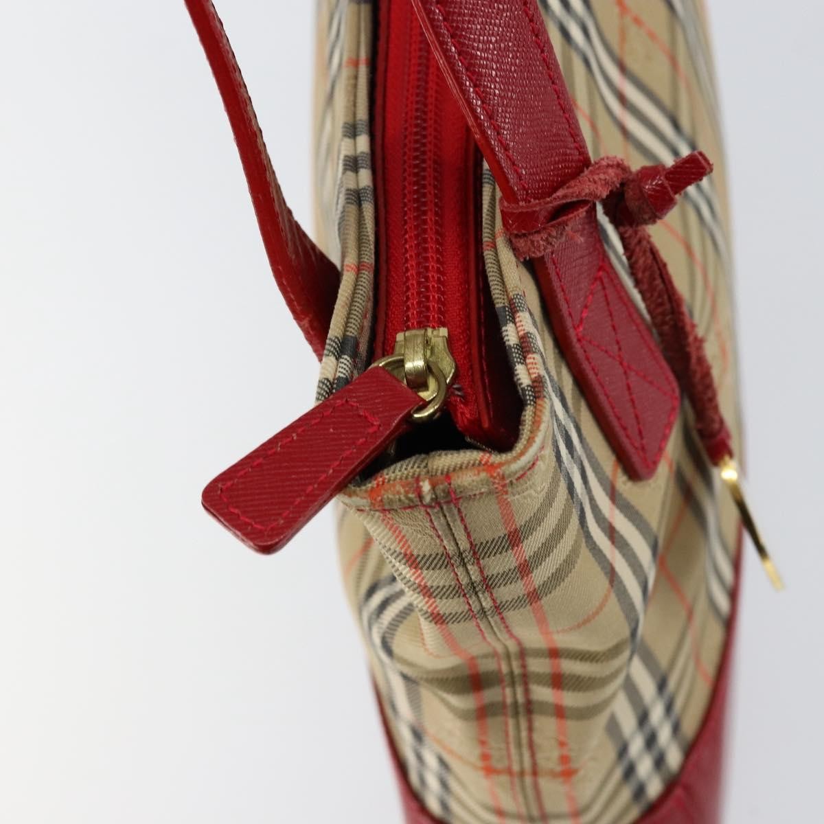 Burberry Nova Check Nova Check Canvas Beige Canvas Handbag (Pre-Owned)