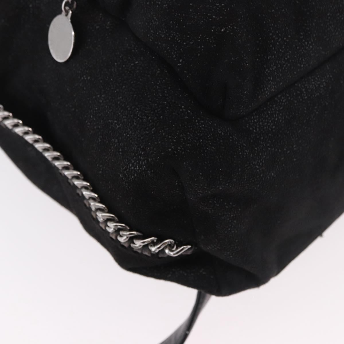 Stella Mccartney Falabella Front Zip Shaggy Deer Black Polyester Backpack Bag (Pre-Owned)
