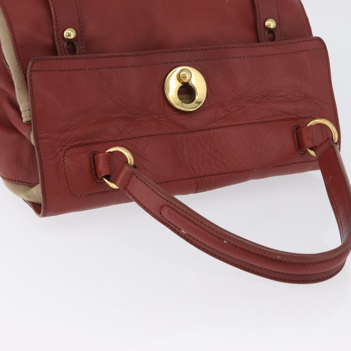 Saint Laurent Muse Two Leather Red Leather Handbag (Pre-Owned)
